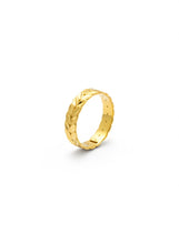 Lade das Bild in den Galerie-Viewer, "Folia Aurea" – 14K Gold Ring im 22K Farbton (Blatt-Design)