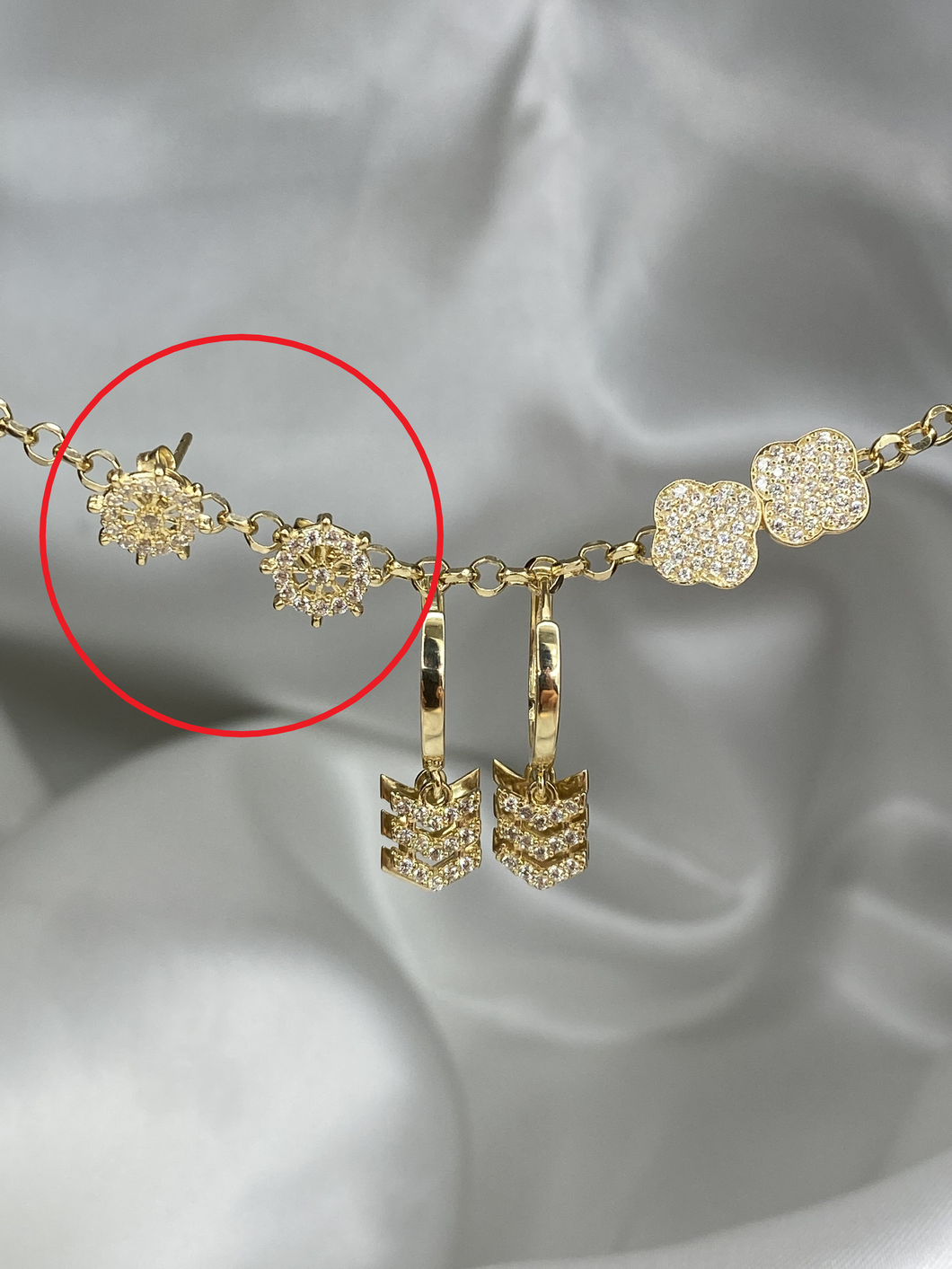 Gold-Ohrringe mit Zirkonien ver. Varianten