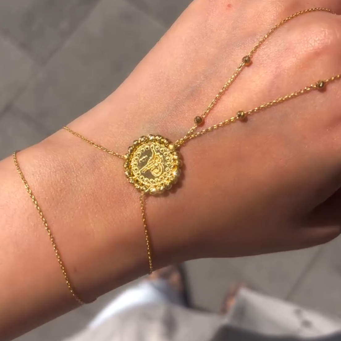 Tuğralı Şahmeran Handkette (14 Karat)