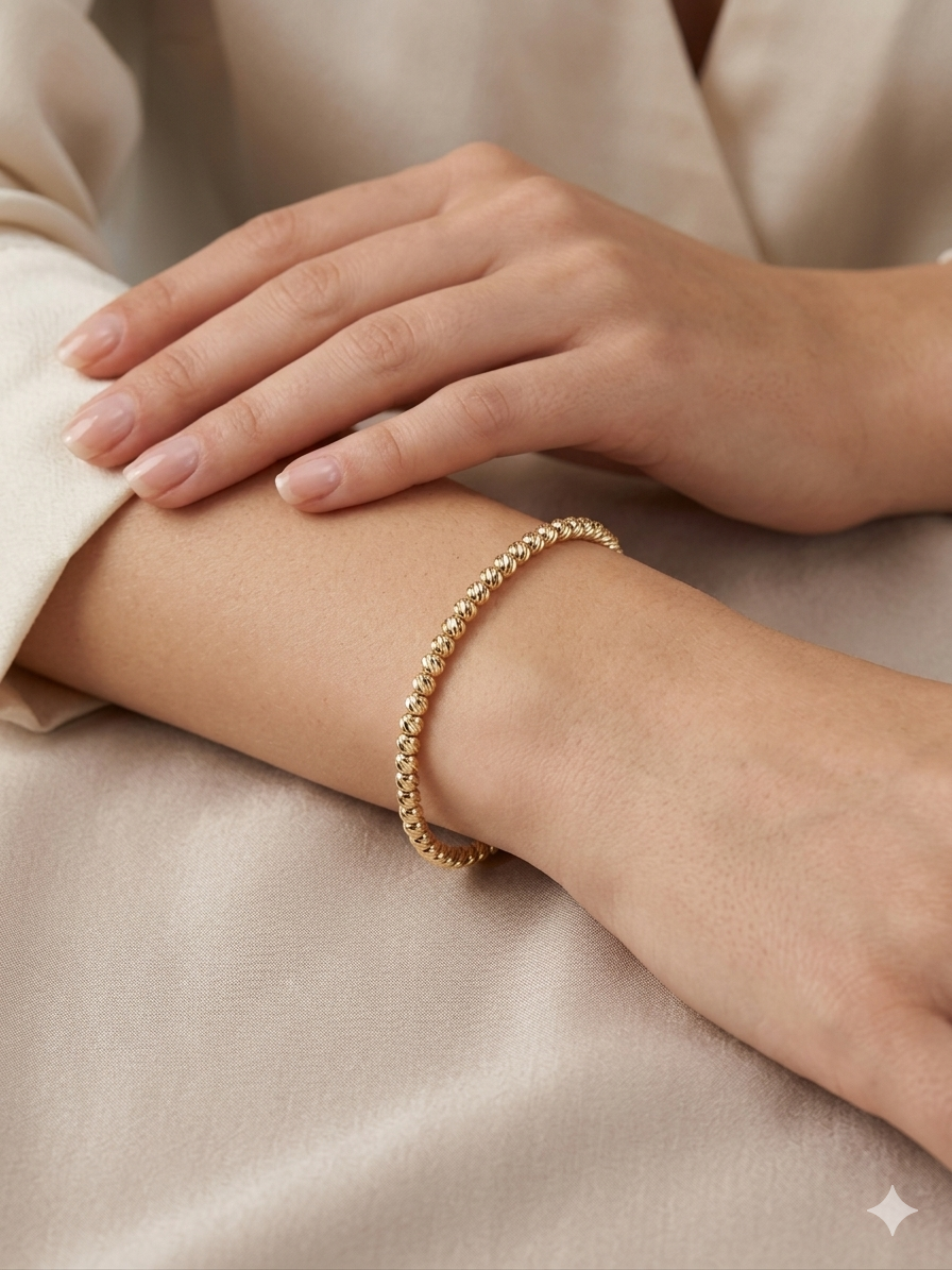 Exklusiver Gold-Buren-Bangle (14 Karat) Dorika Modell