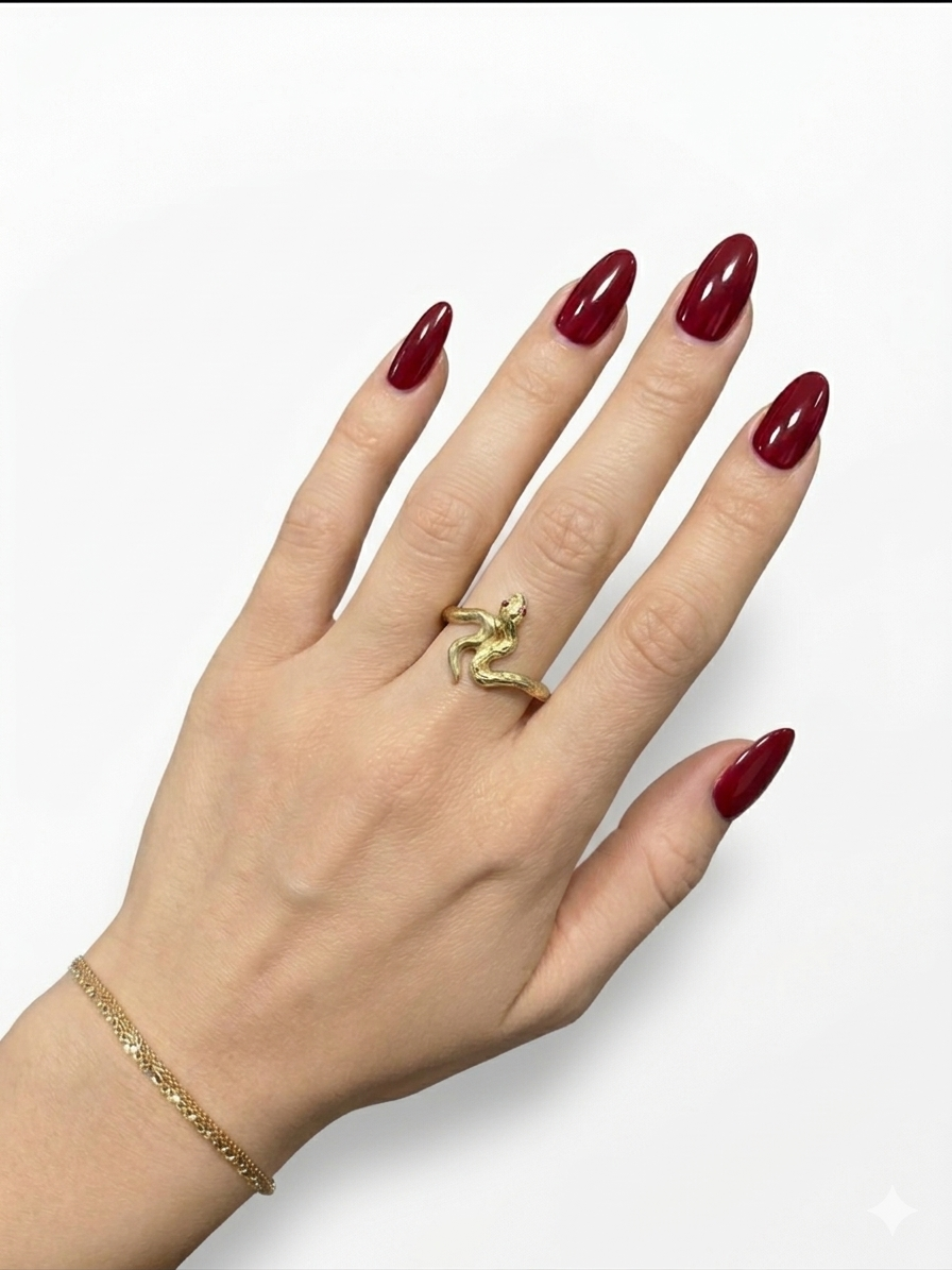 Schlangen Ring-14 Karat