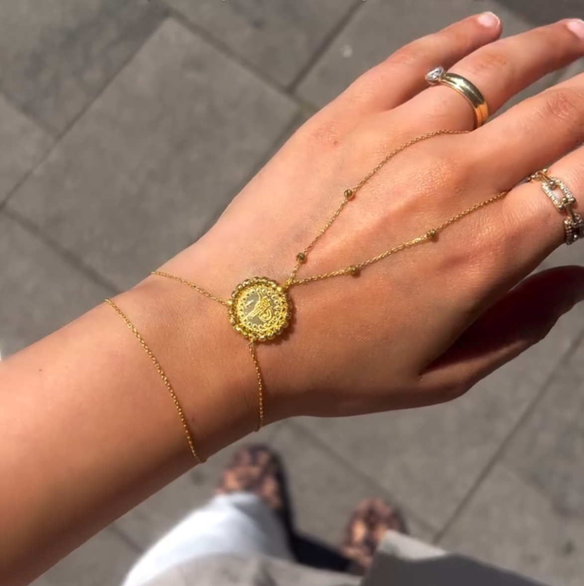 Tuğralı Şahmeran Handkette (14 Karat)