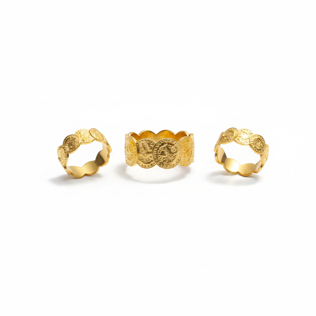 Tugra Münzen Ring-14 Karat