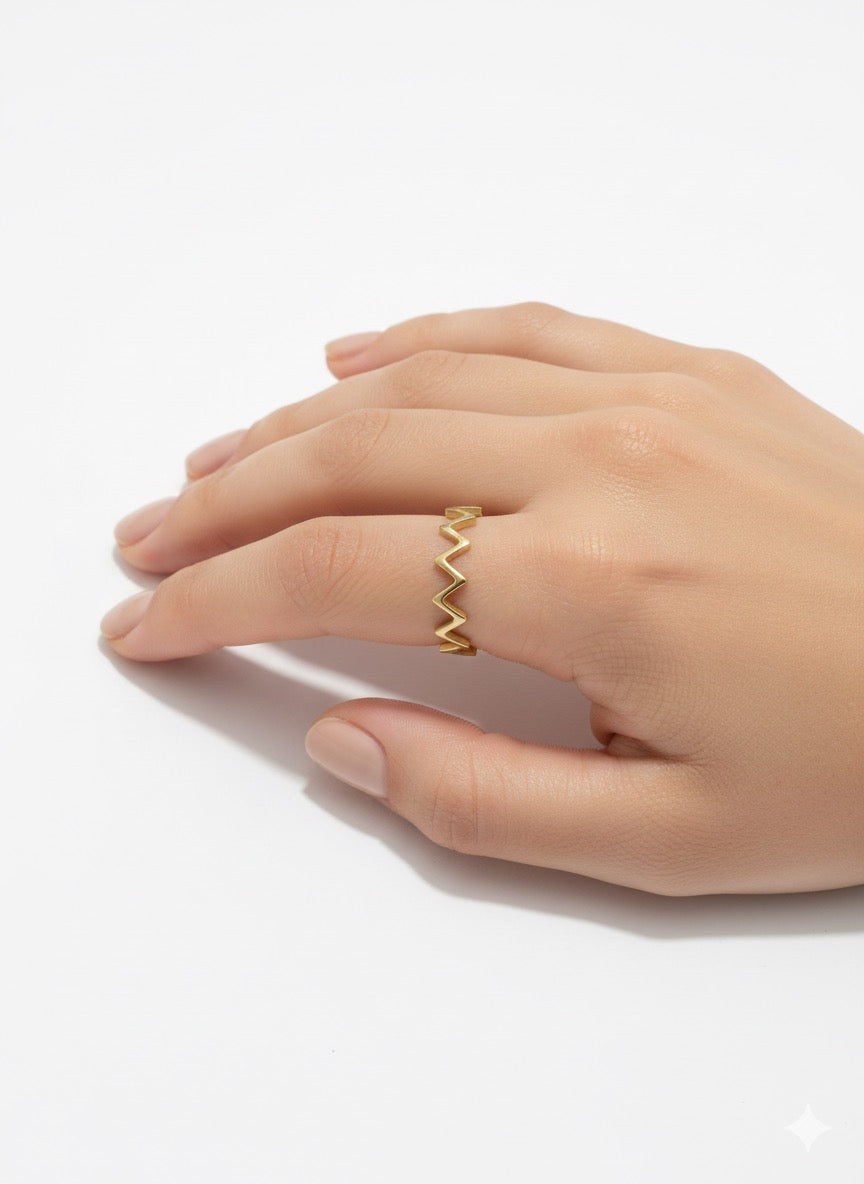 ZIGZAG ECHO RING