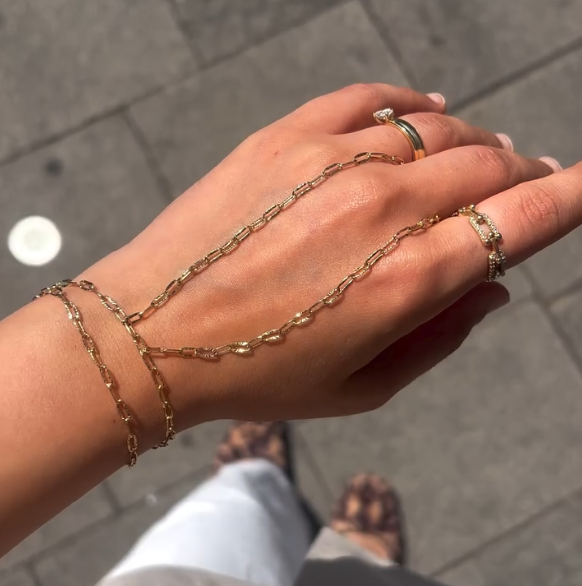 Moderne Şahmeran Handkette (14 Karat)
