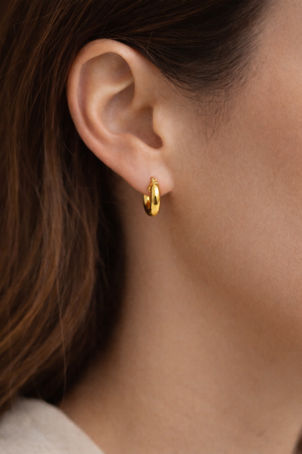 Aura Hoop Ohrring - 14 Karat