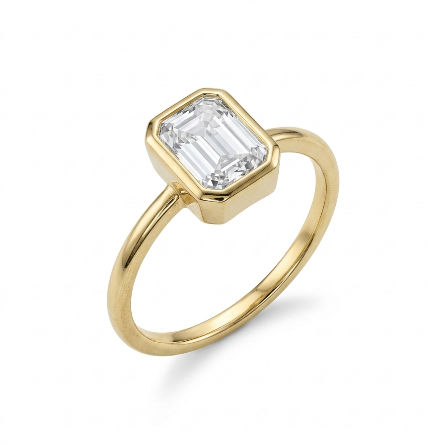 Solitär Ring - 14 Karat