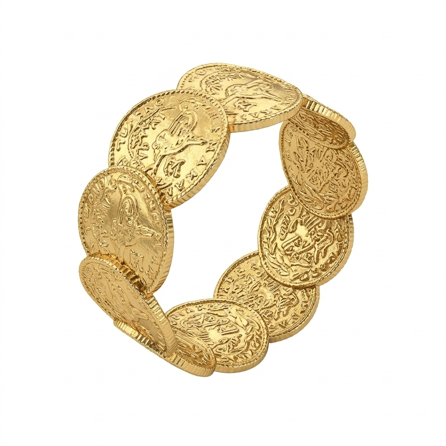 Tugra Münzen Ring-14 Karat