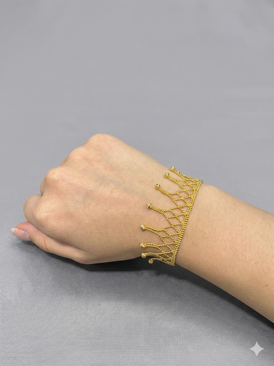 Graceful Cascade Armband-14 Karat