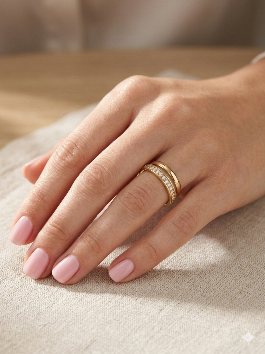 Goldglanz Memory-Ring 14 Karat