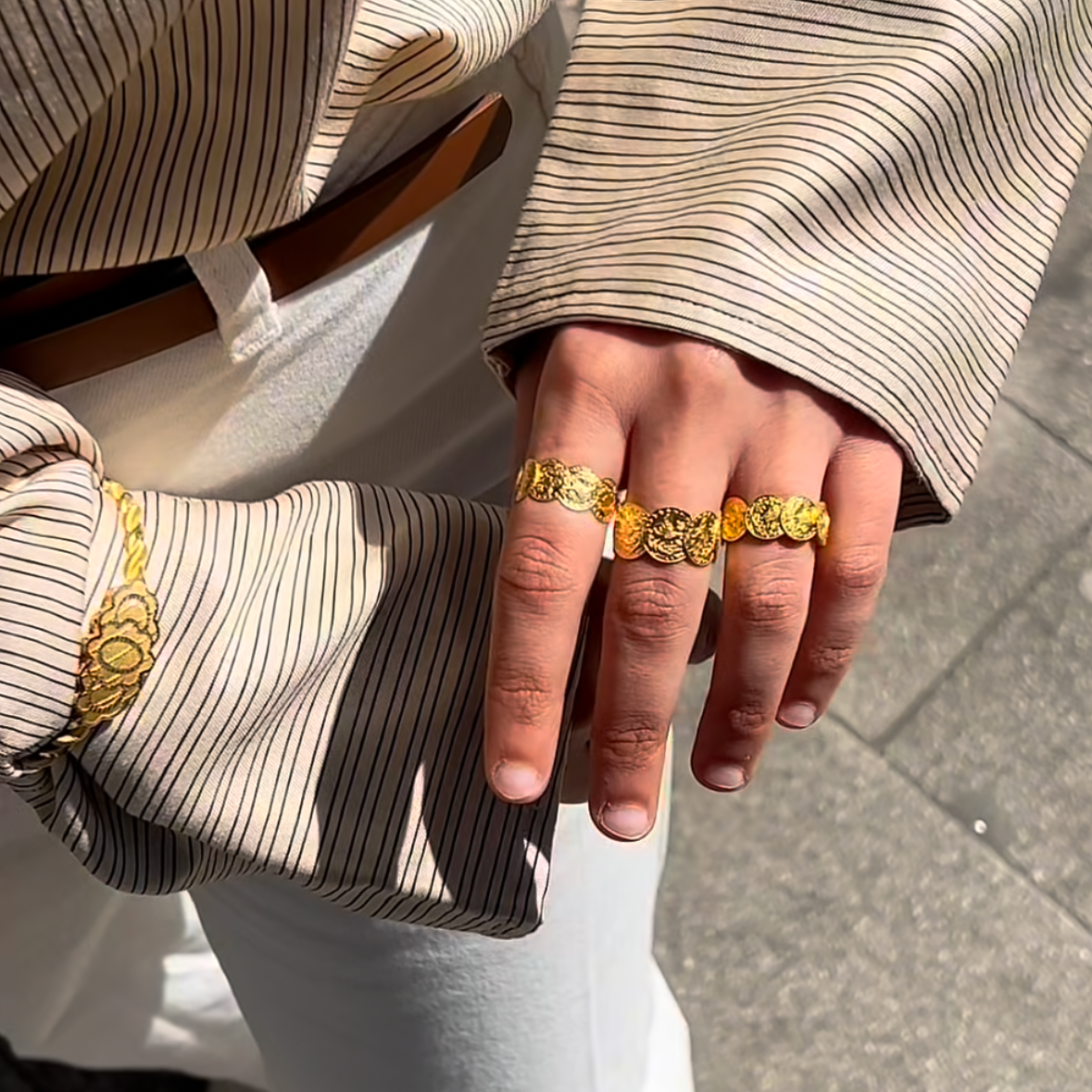 Tugra Münzen Ring-14 Karat