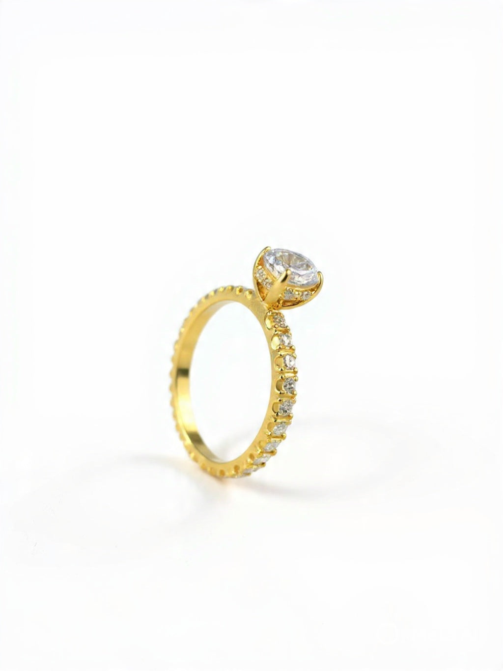 Eleganter Solitär-Ring 14Karat