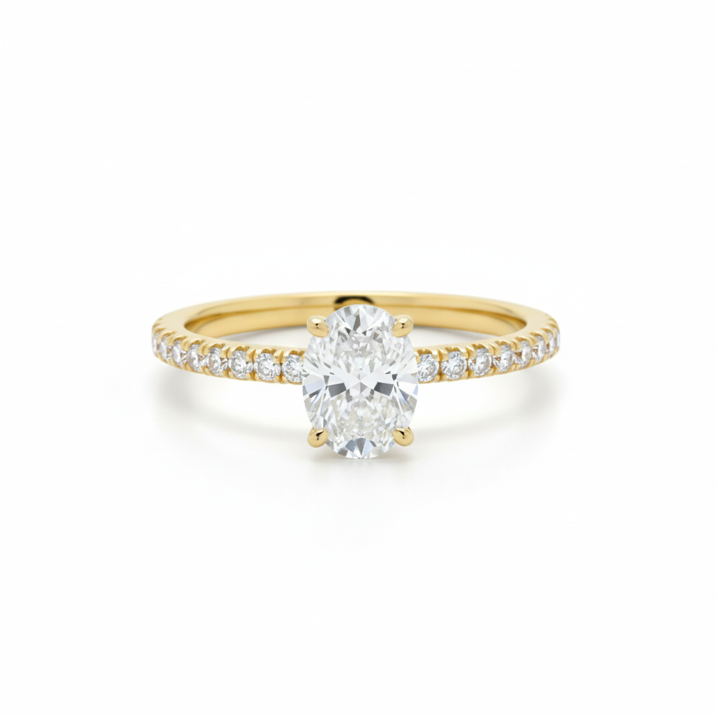 Nova Verlobungsring Ovalring 585 Gold