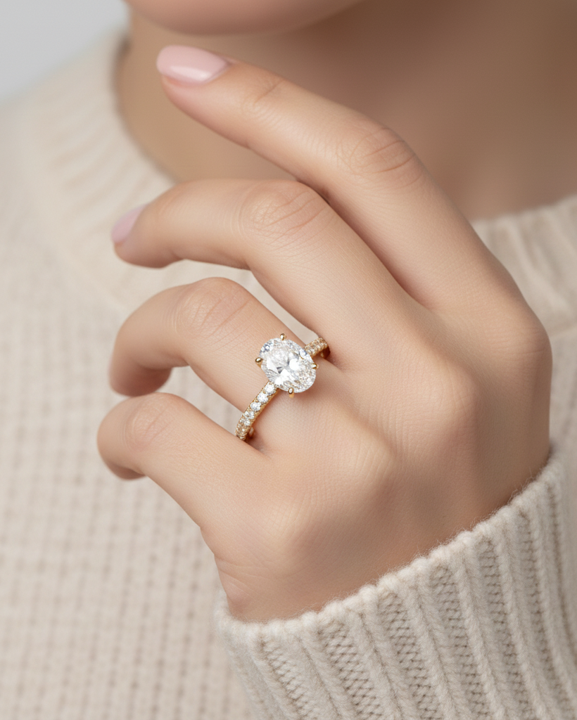 Nova Verlobungsring Ovalring 585 Gold