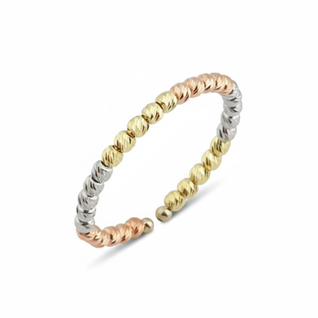 Dorika Tricolor Ring – Eleganz in 585 Gold