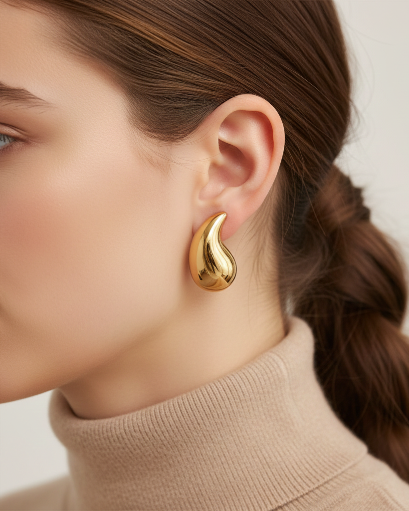 Golden Drop Ohrringe Ohrstecker Tropfen 585-14Kt. Gold