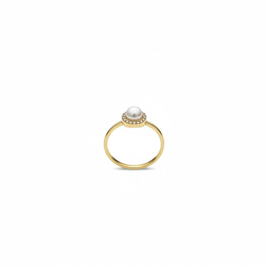 Perlen-Flair 14K Goldring