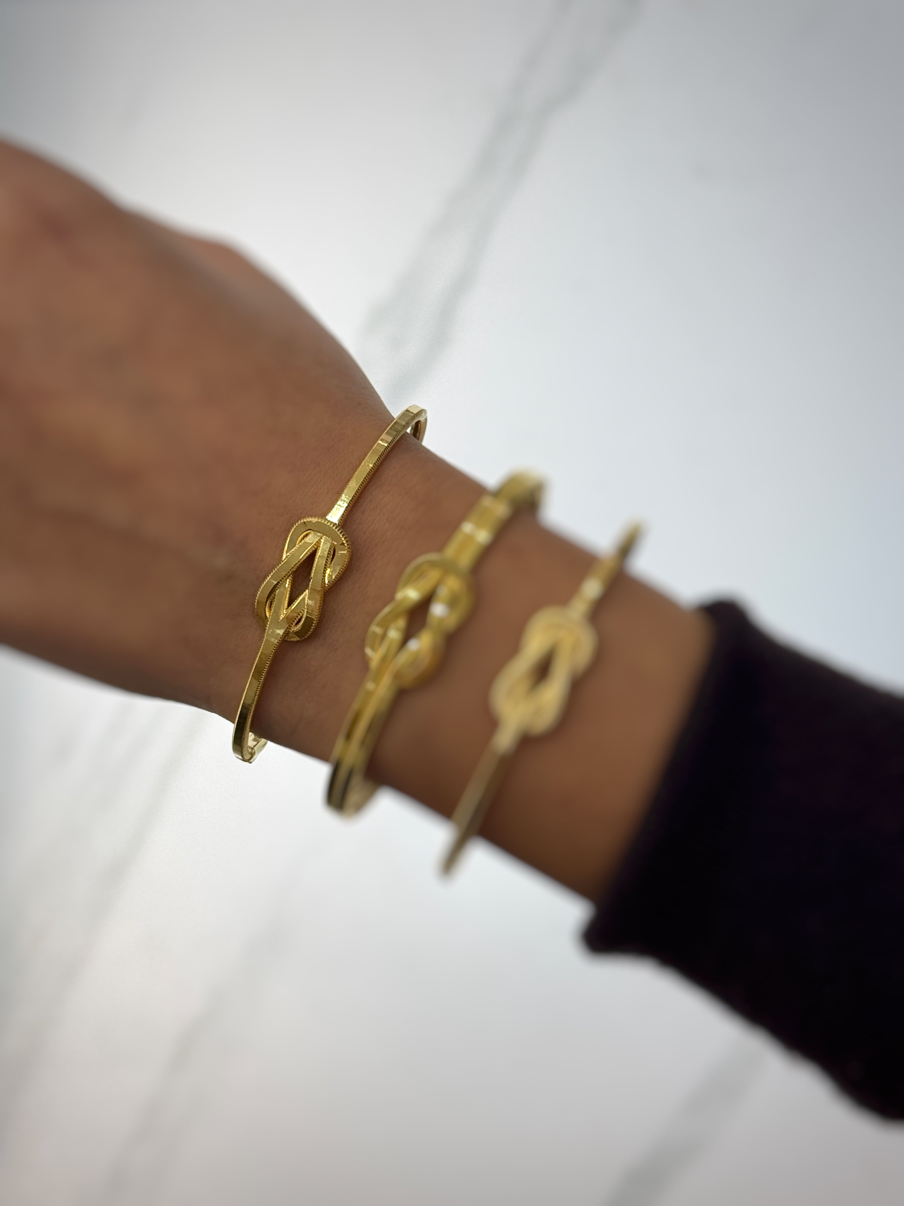 Mit Verschluss, 585, Gold, 14 Karat, Armband, Bangel 