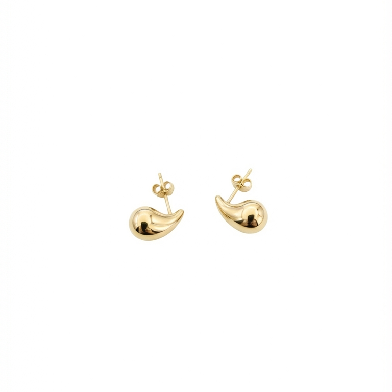 Tropfen-Ohrstecker 14 Karat