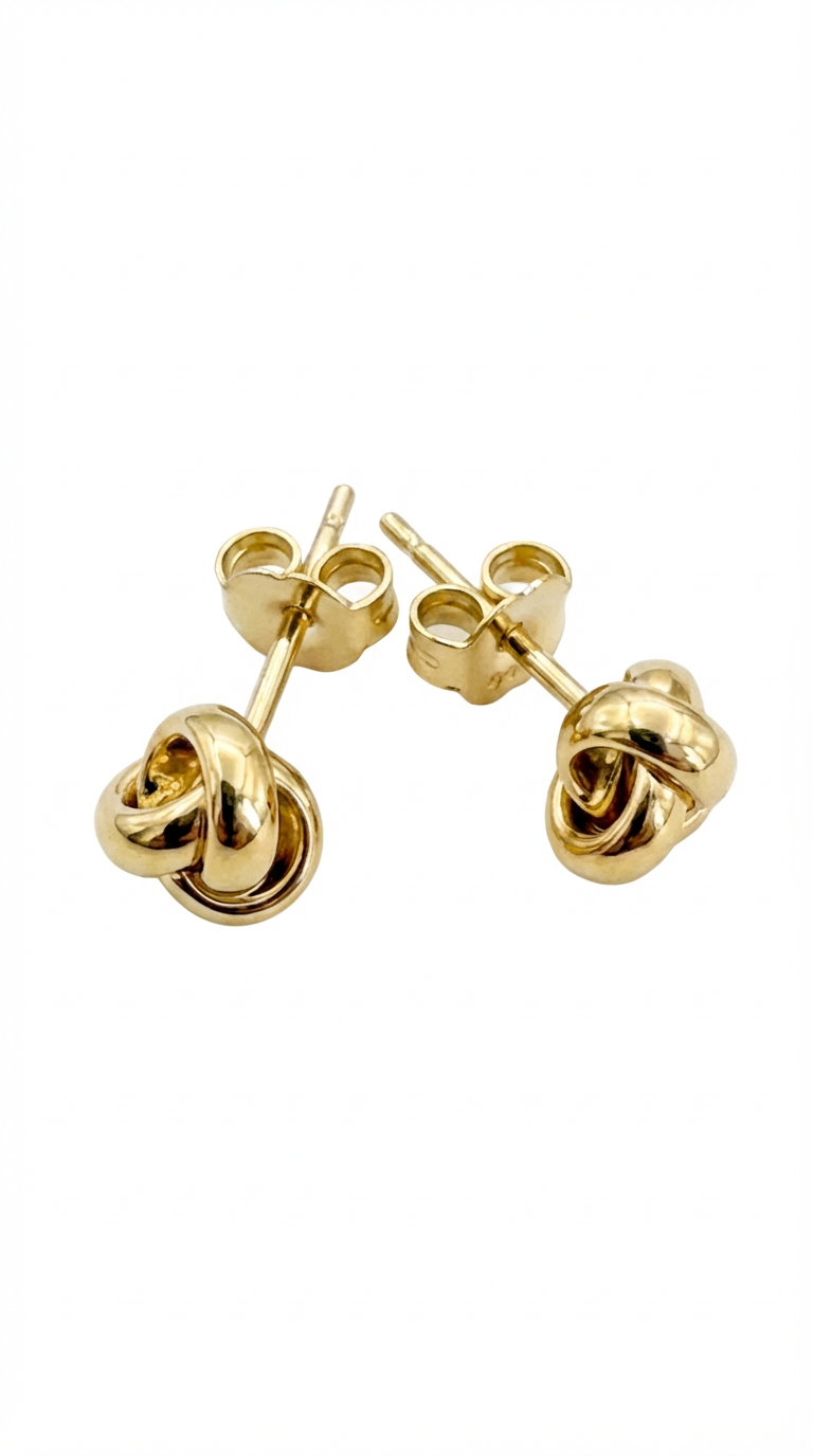 Knoten-Ohrstecker 14 Karat