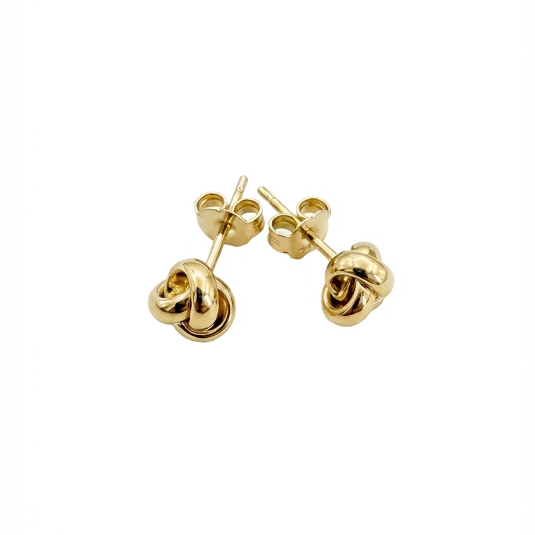 Knoten-Ohrstecker 14 Karat