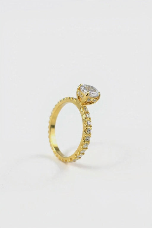 Eleganter Solitär-Ring 14Karat