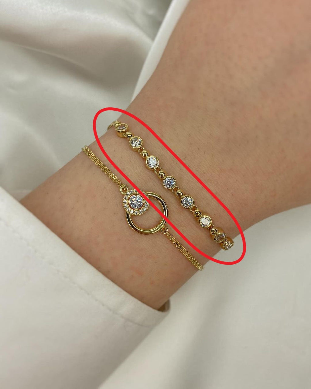 Luna D’Or Gold-Armschmuck mit Zirkonien