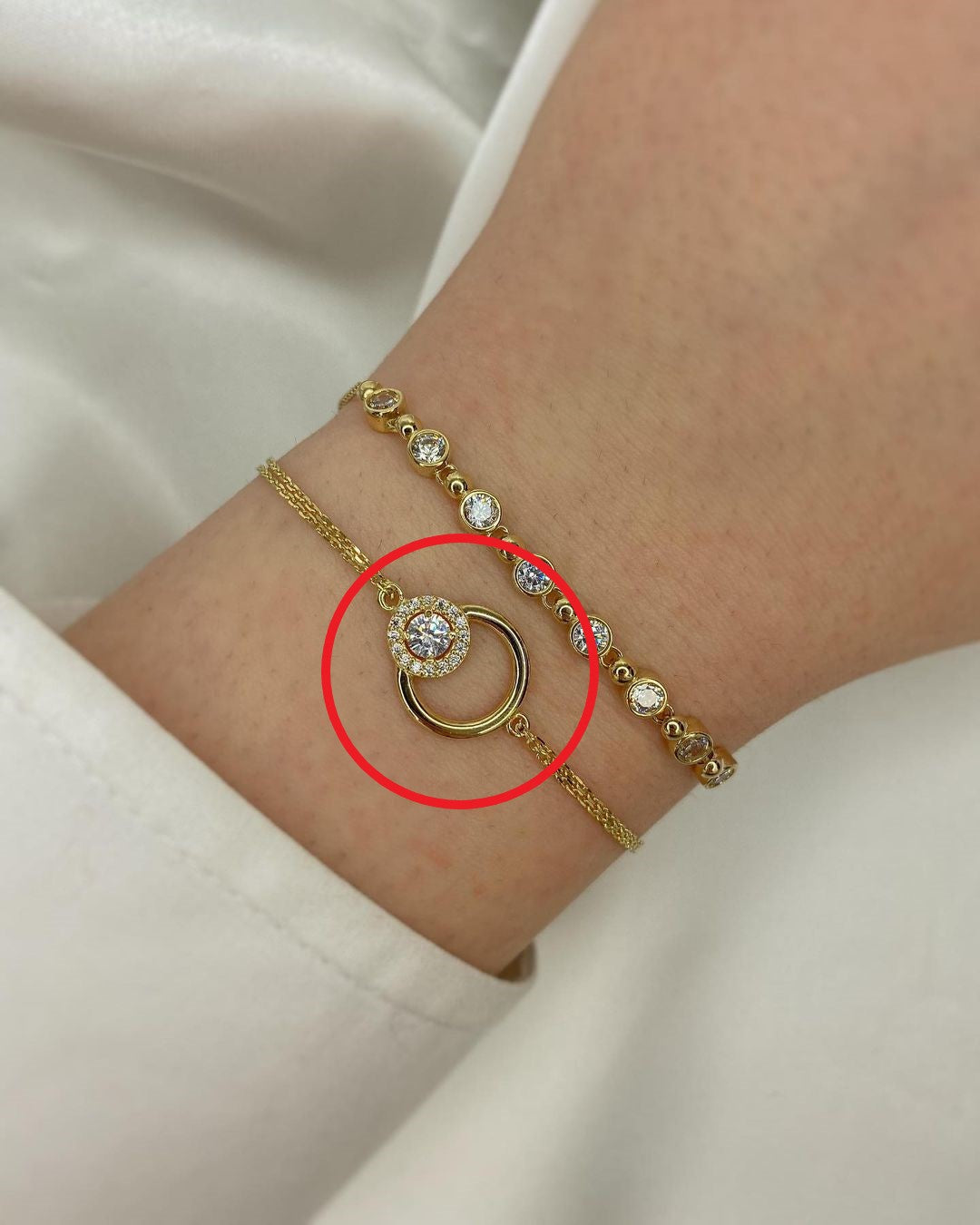 Luna D’Or Gold-Armschmuck mit Zirkonien