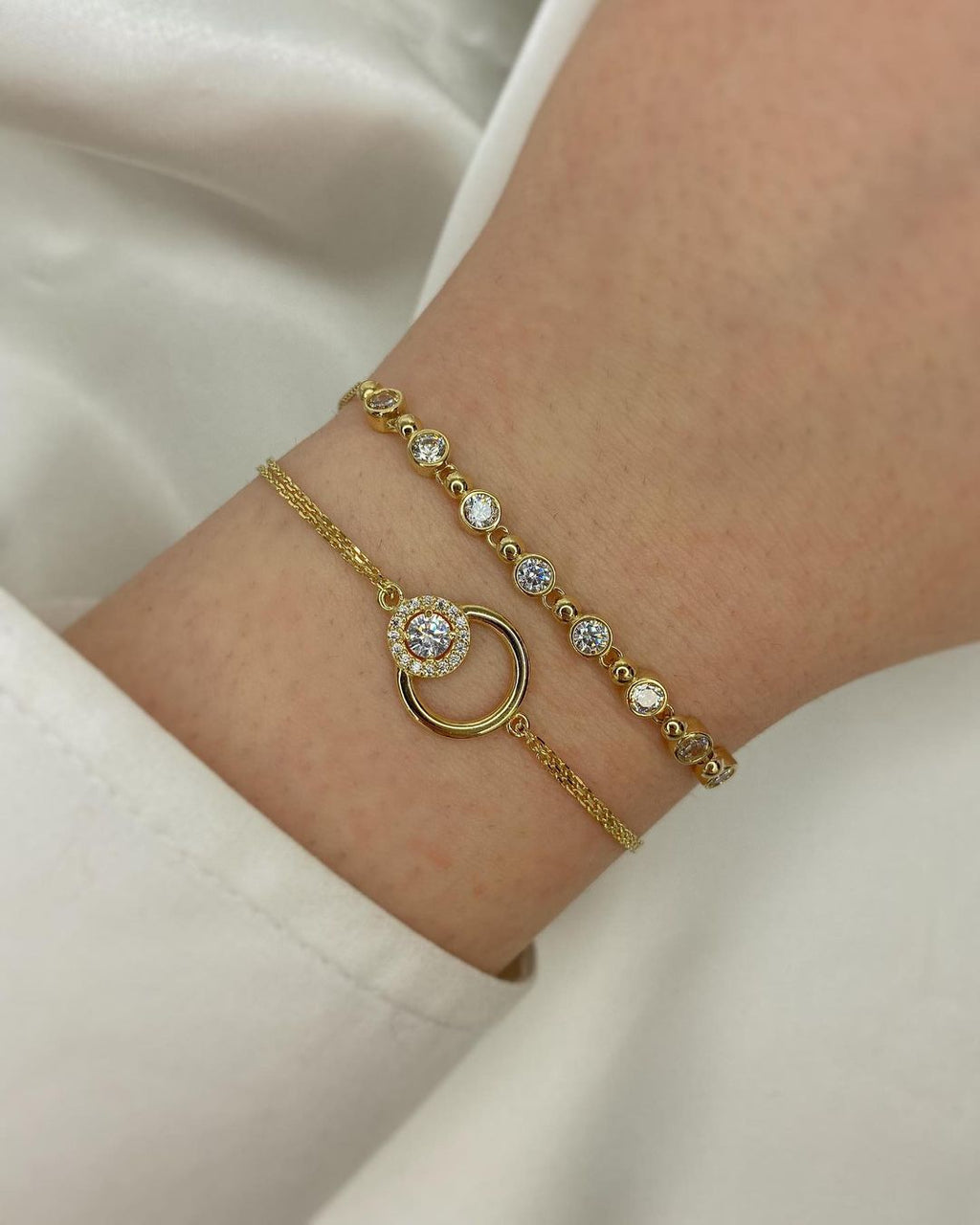 Luna D’Or Gold-Armschmuck mit Zirkonien