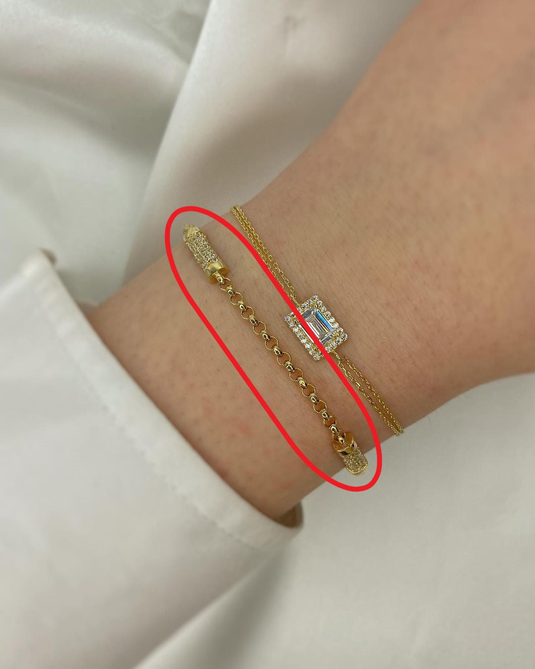 Élencia Gold-Armschmuck mit Zirkonien