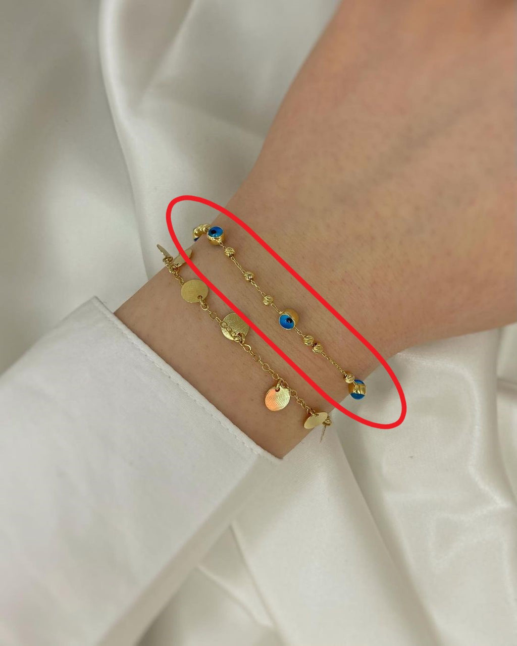 Navaé Goldarmschmuck mit Anhänger