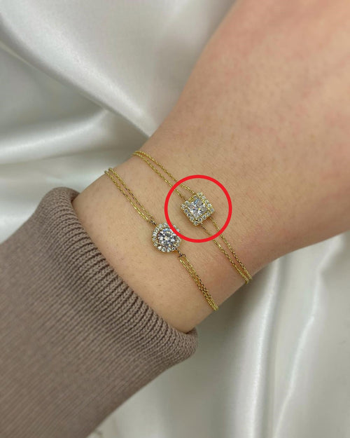 Amélis Gold-Armschmuck mit Zirkonien ver. Varianten