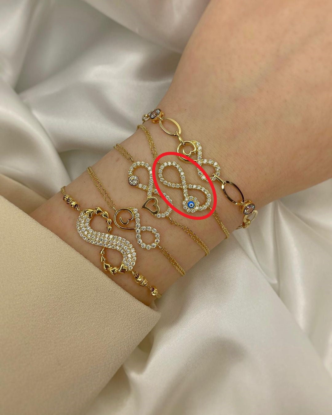 Unendlichkeitskette in ver. Varianten