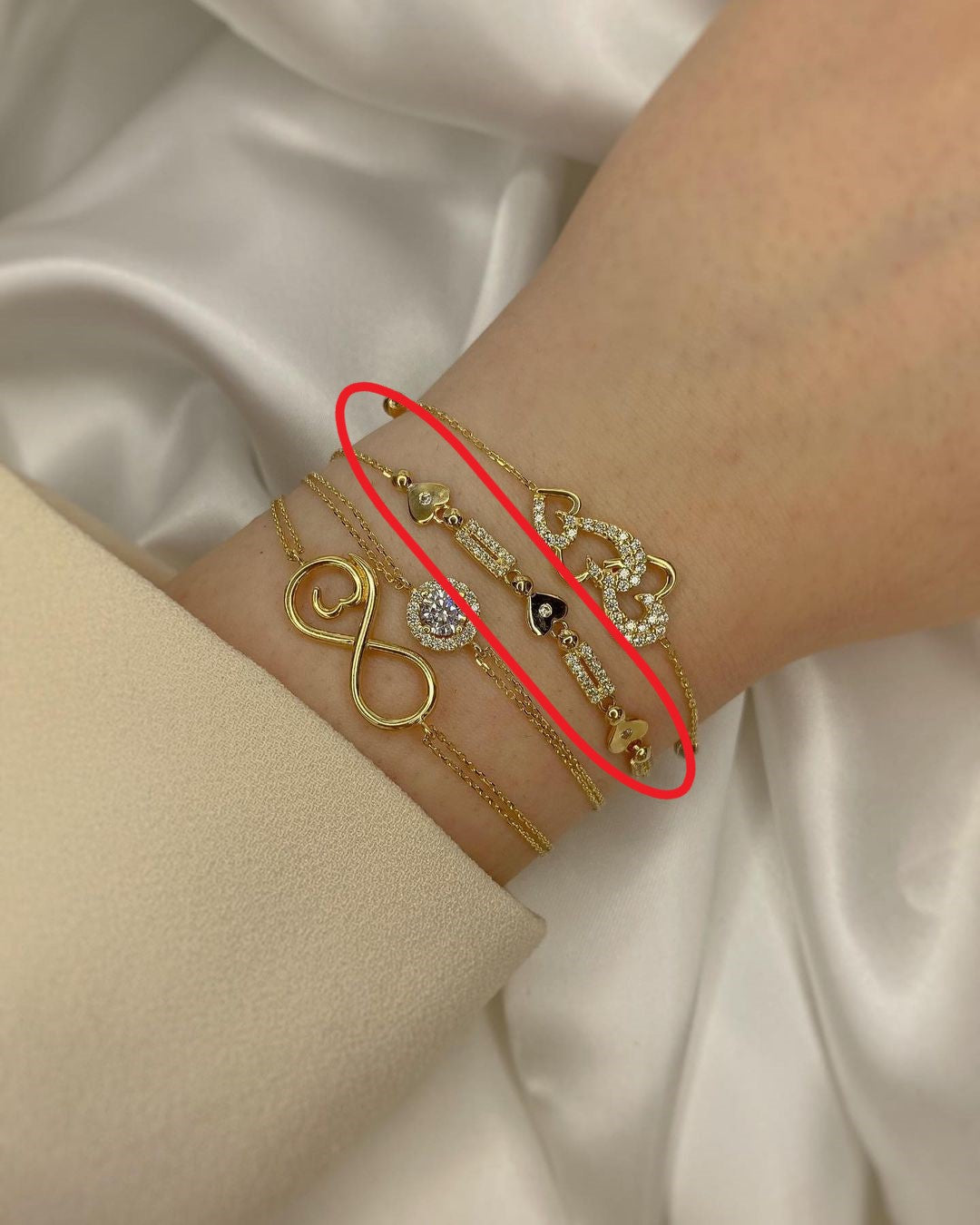 Bella Éternité Goldarmschmuck mit Symbolen ver. Varianten