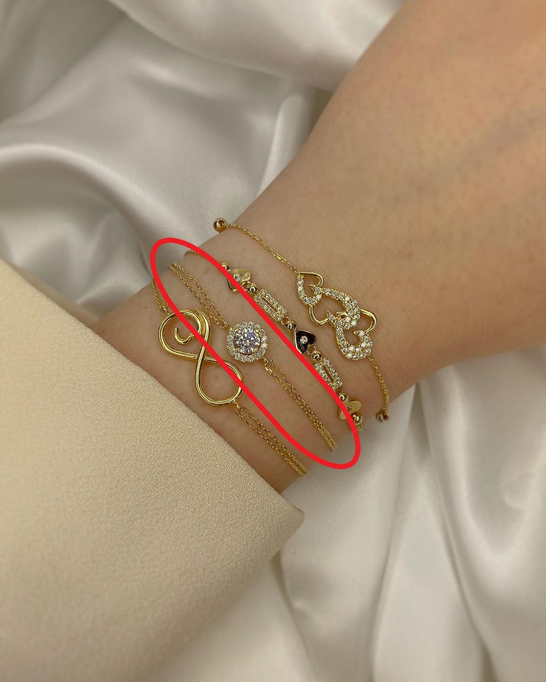 Bella Éternité Goldarmschmuck mit Symbolen ver. Varianten