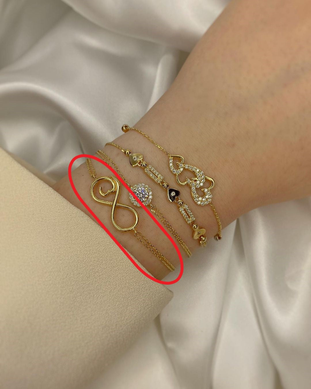 Bella Éternité Goldarmschmuck mit Symbolen ver. Varianten