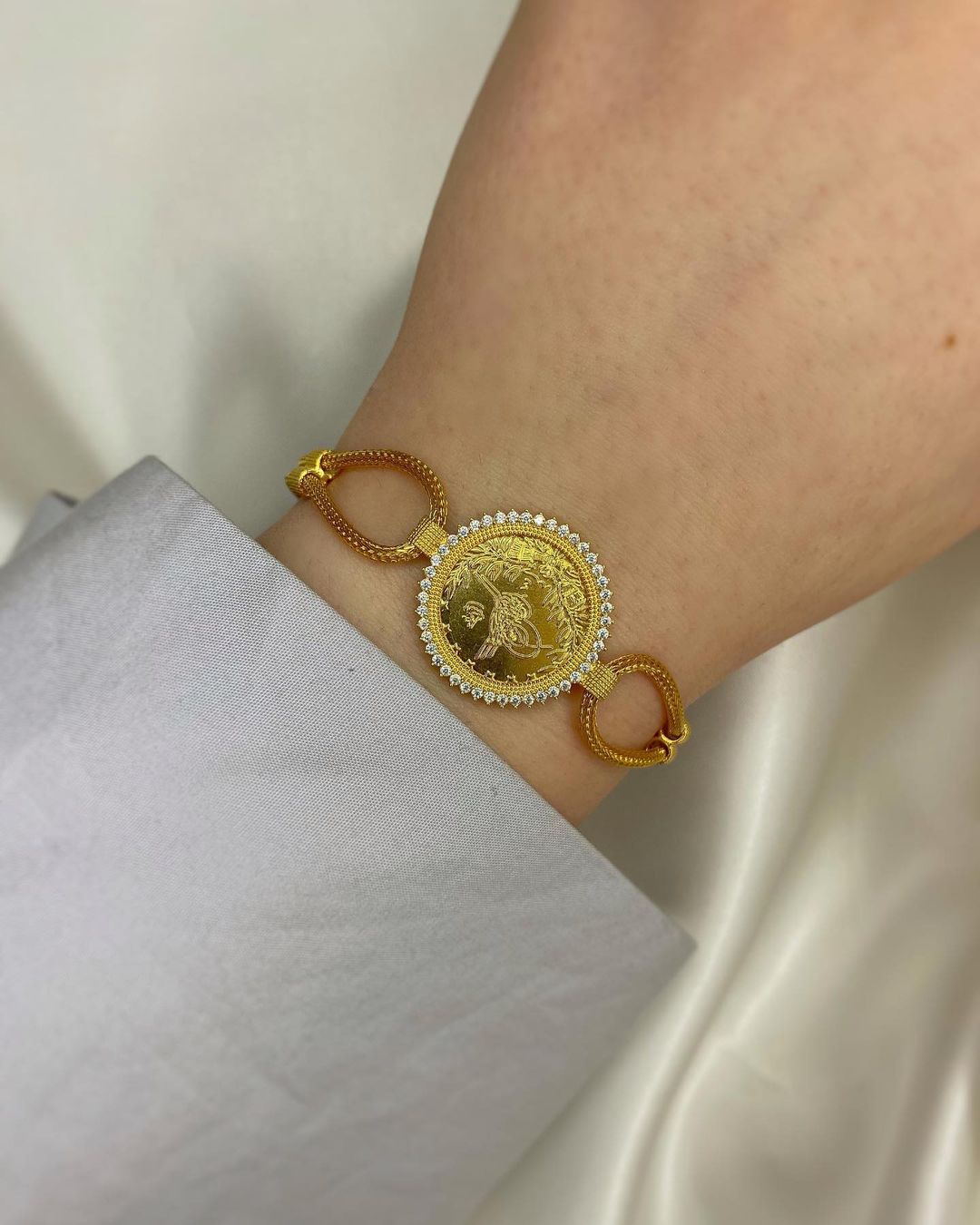 Imperial Gold-Münzarmband mit Tugra-Symbol