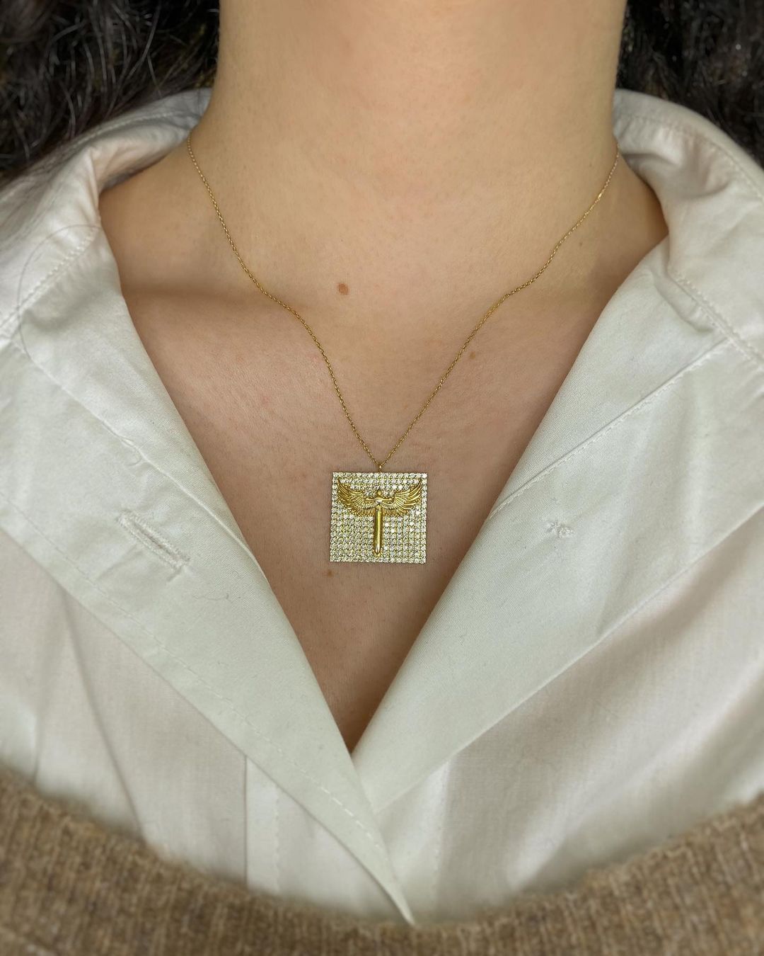 Divina Engel Gold-Halskette