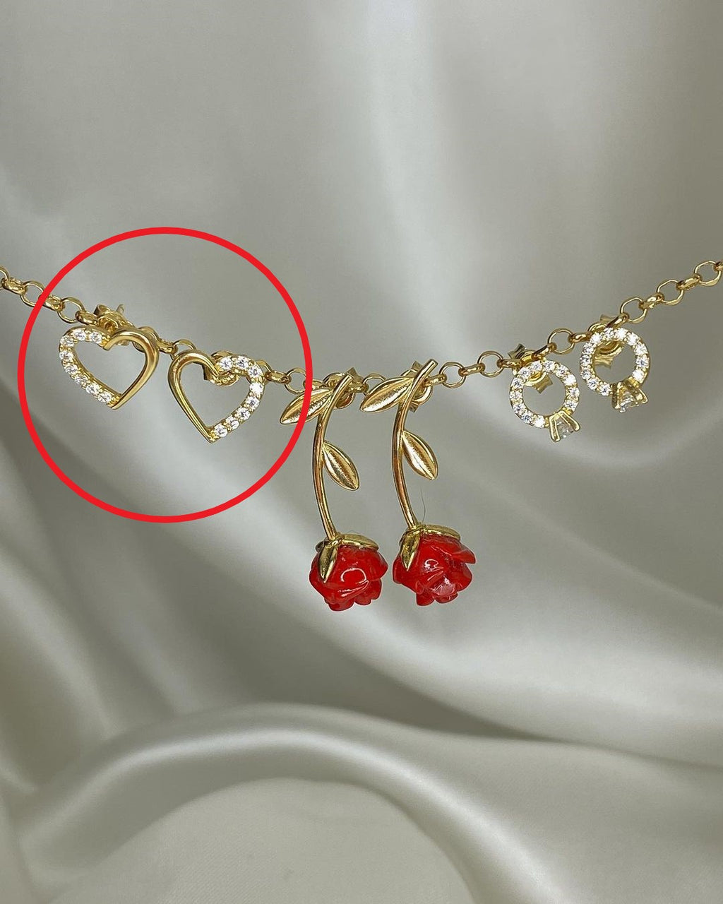 Gold-Ohrringe in ver. Varianten