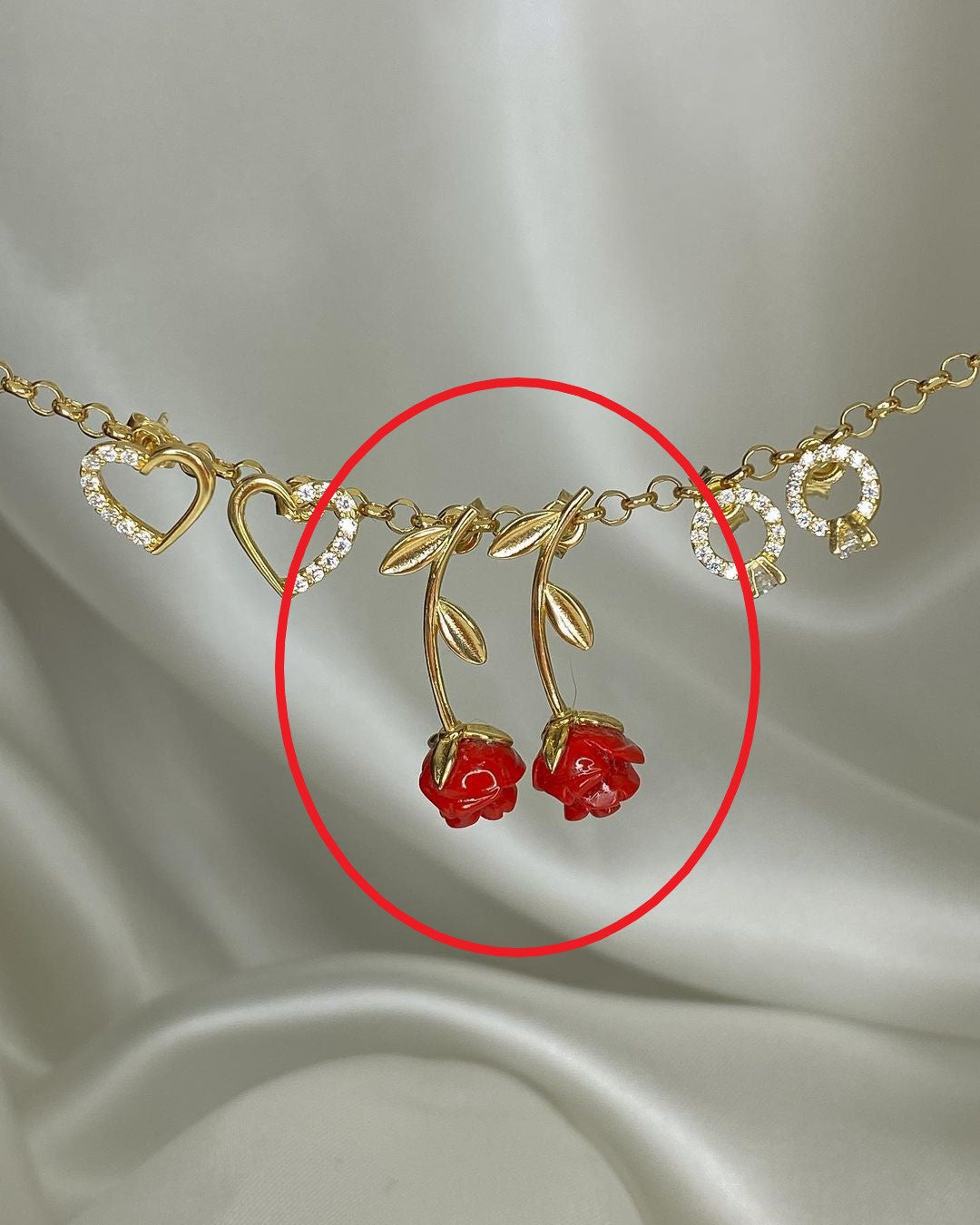 Gold-Ohrringe in ver. Varianten