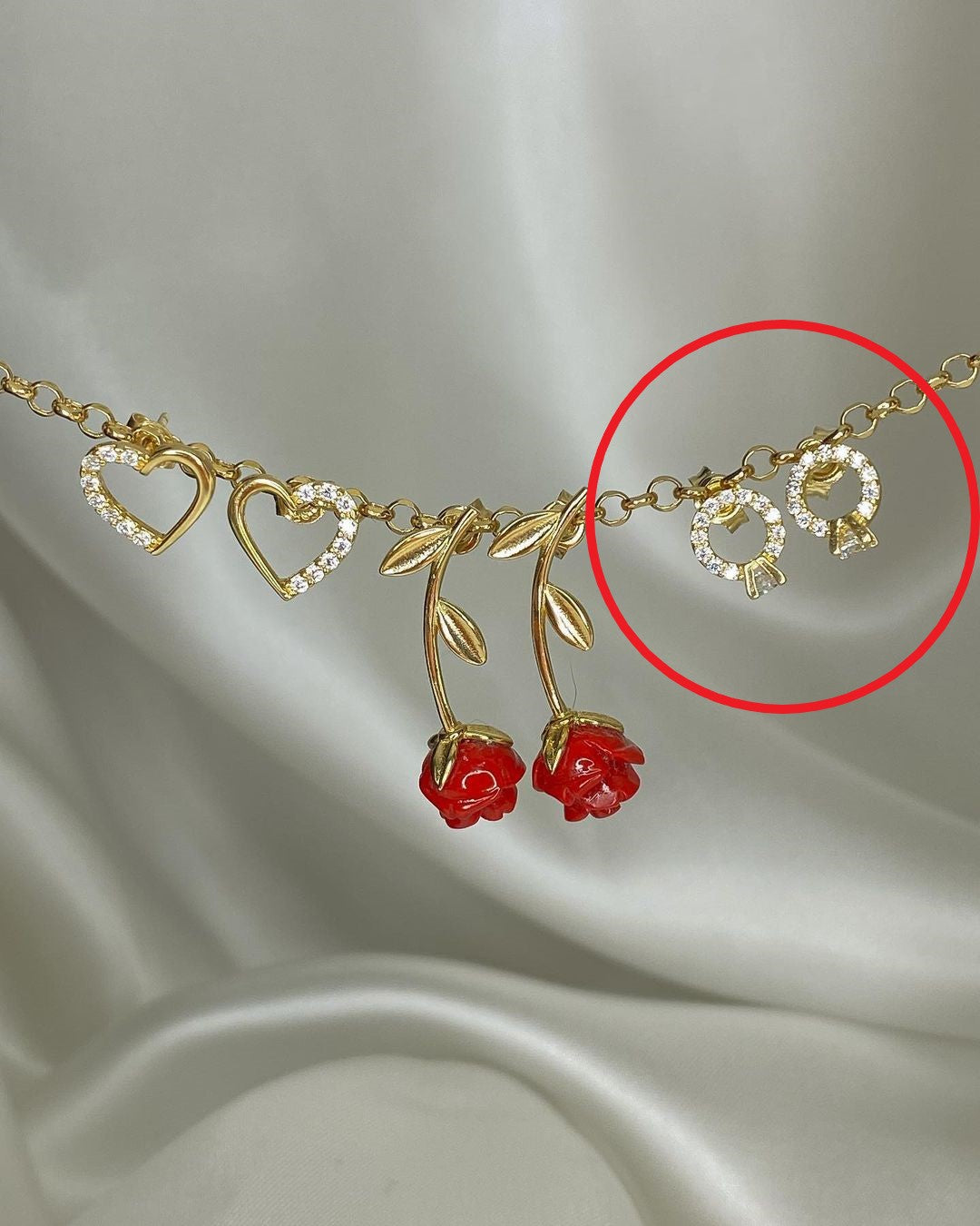 Gold-Ohrringe in ver. Varianten