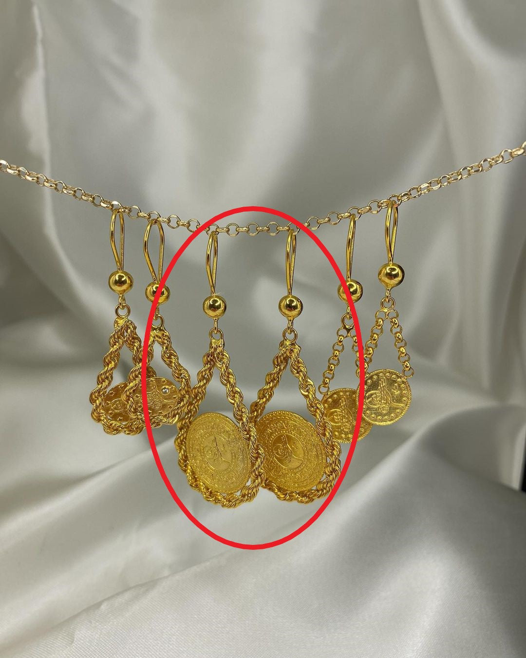 Goldmünzen-Ohrringe in ver. Varianten