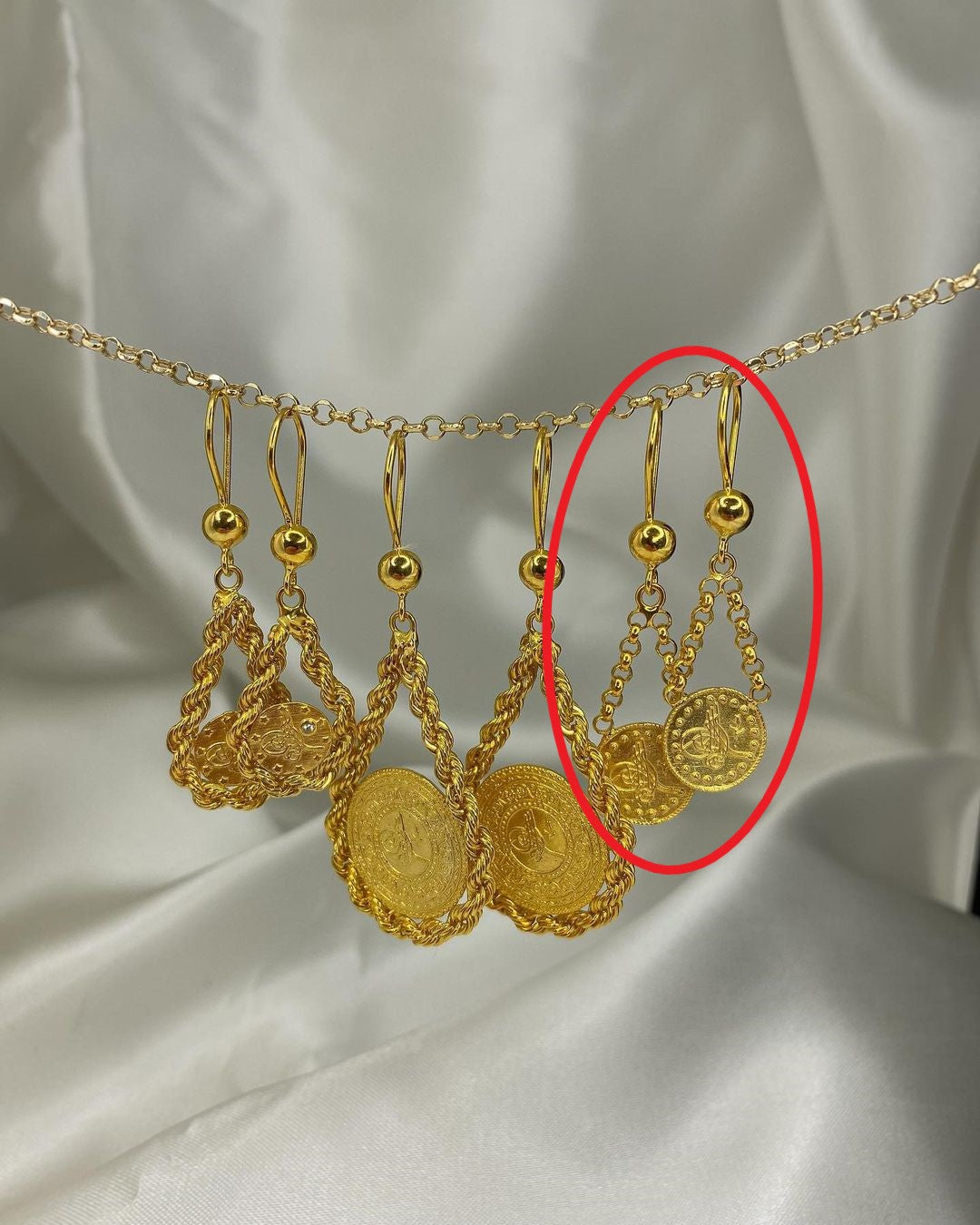 Goldmünzen-Ohrringe in ver. Varianten