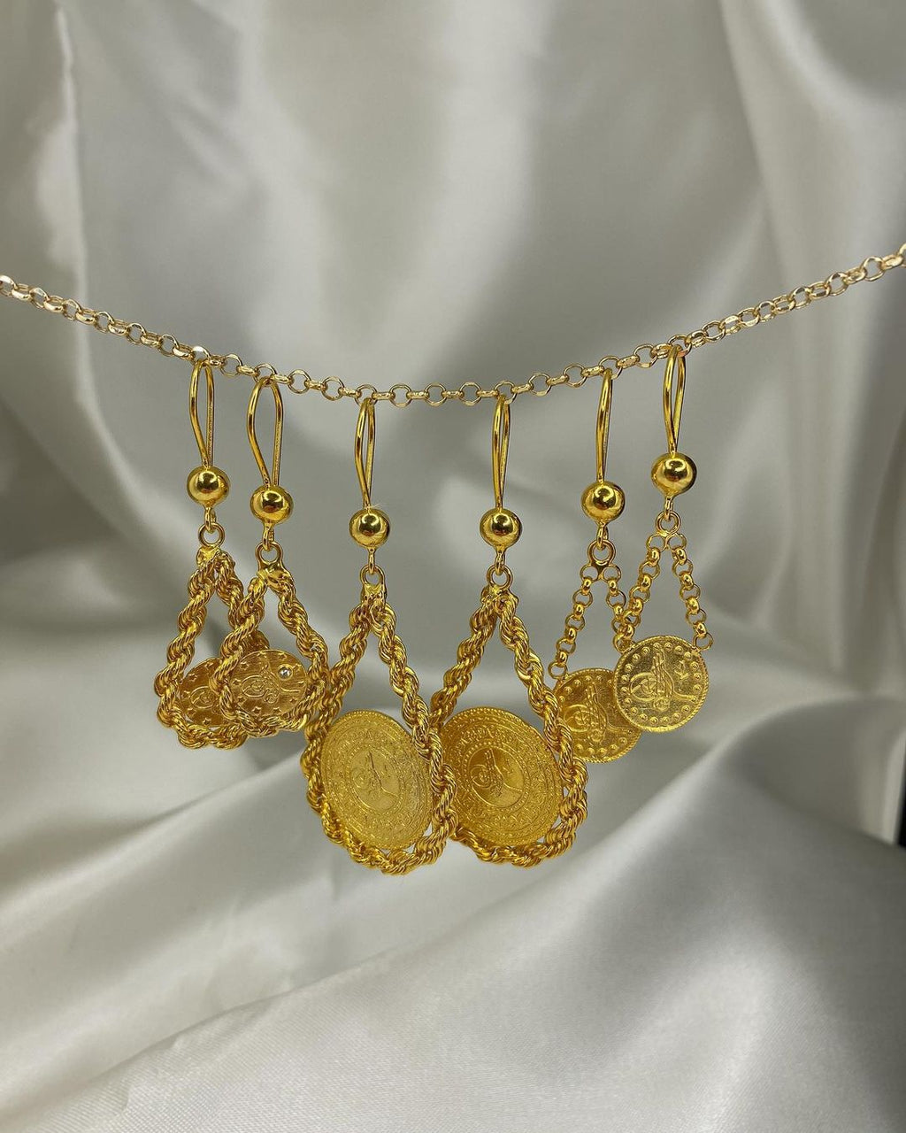 Goldmünzen-Ohrringe in ver. Varianten