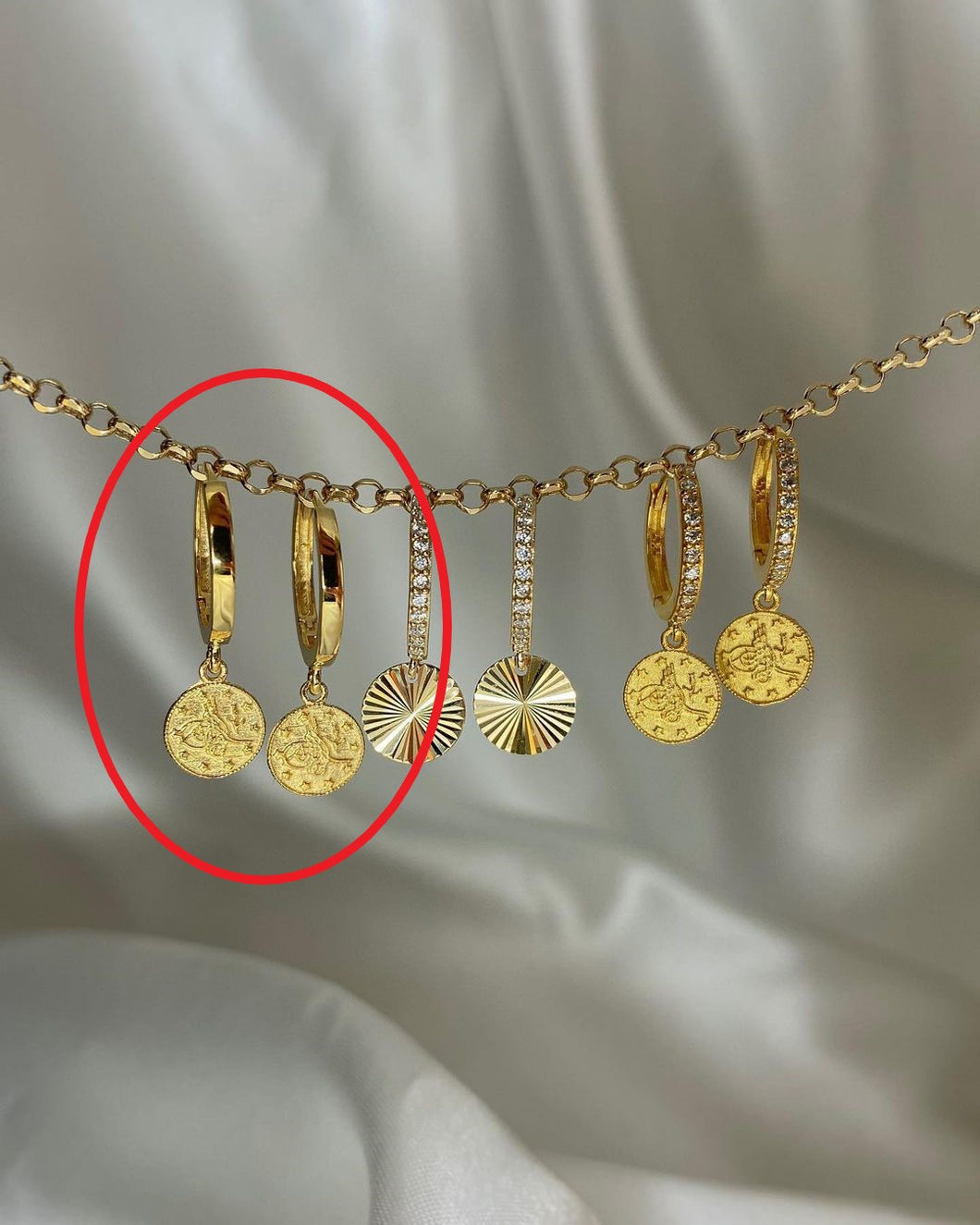 Goldmünzen-Ohrringe in ver. Varianten