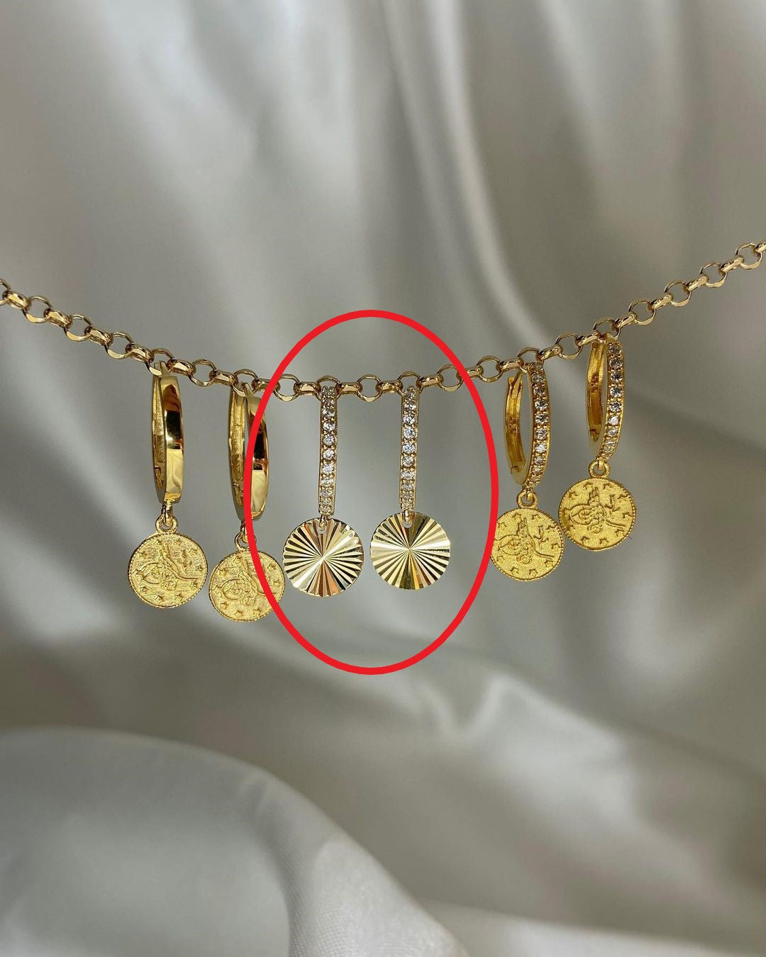 Goldmünzen-Ohrringe in ver. Varianten