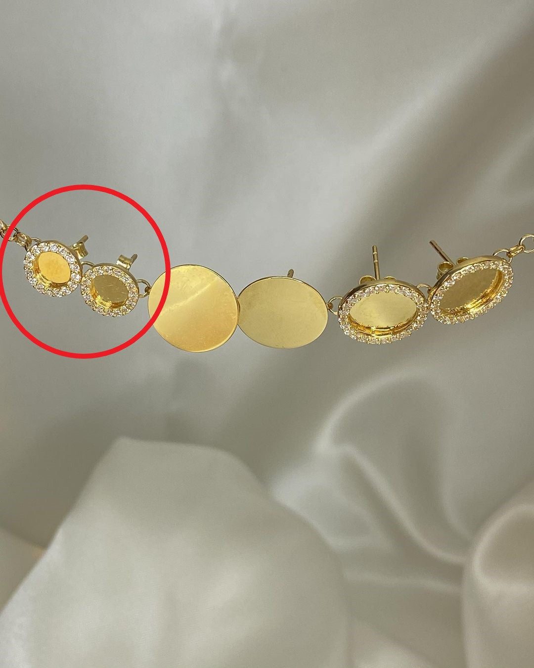 Goldplättchen-Ohrringe ver. Varianten