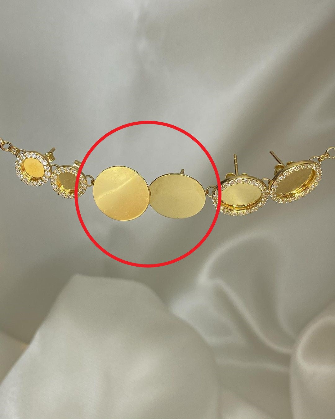 Goldplättchen-Ohrringe ver. Varianten