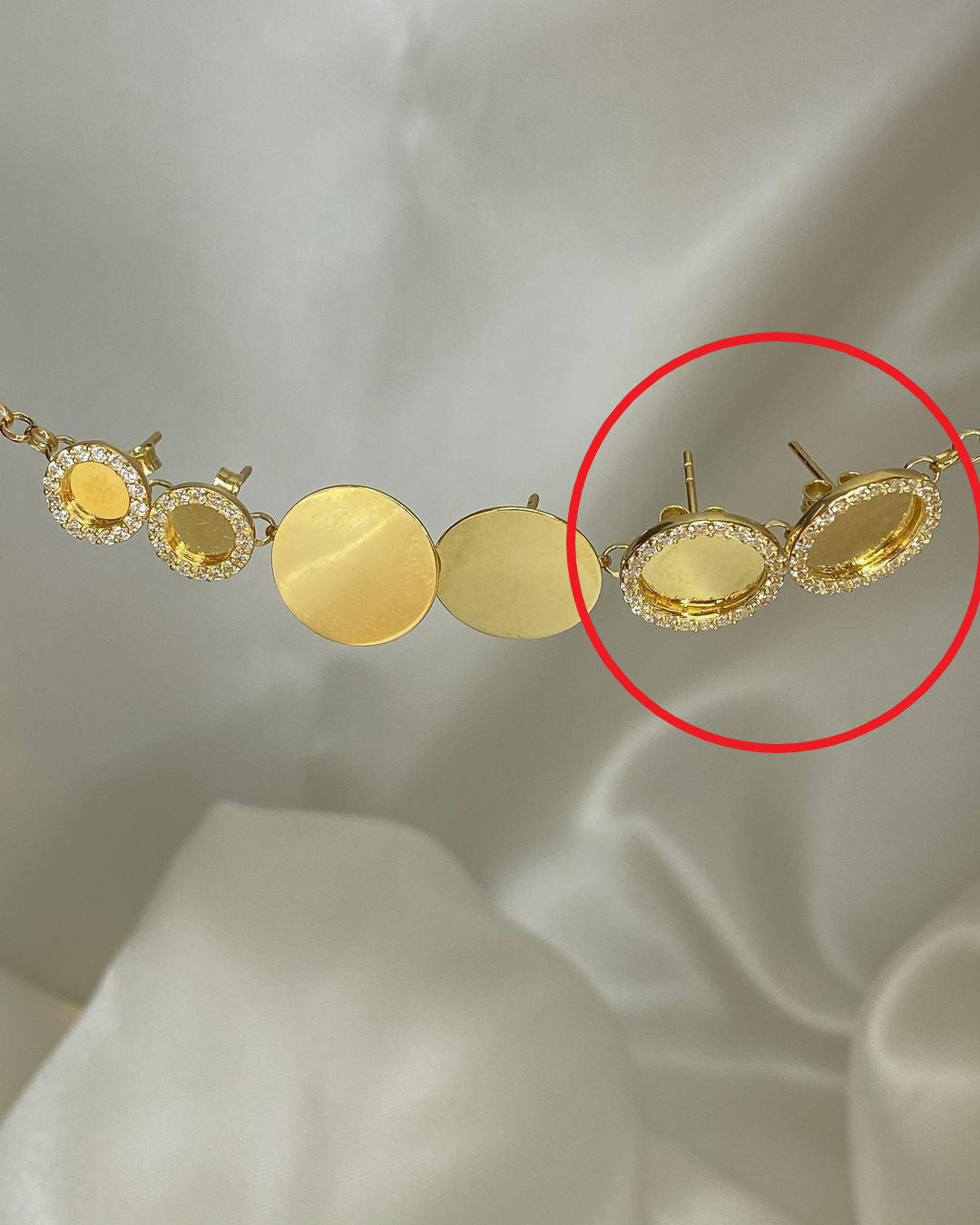 Goldplättchen-Ohrringe ver. Varianten