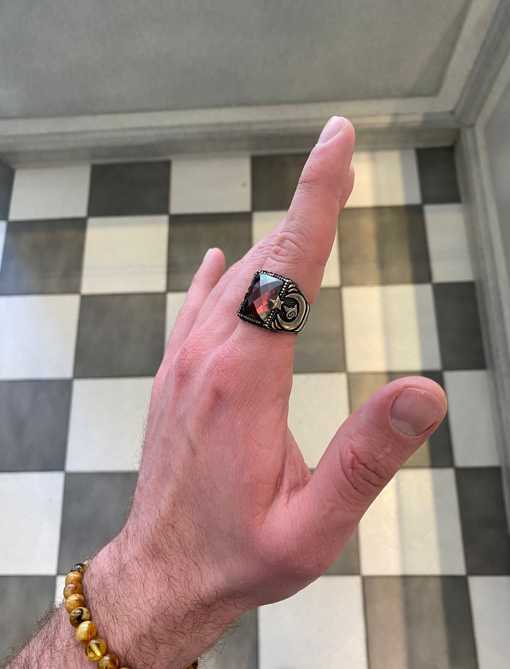 Ay Yildiz Silberring Herren